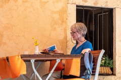 Reading quietly, Dubrovnik Reading quietly, Dubrovnik